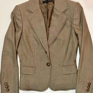 Antonio Melani Blazer Womens Size 2 Beige Career Office Jacket Stretch